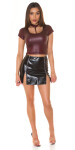 Sexi tričko Wet look 94901 fialové - KouCla M
