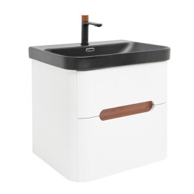 Kúpeľňová skrinka s umývadlom a batériou SAT Fusion 57,5x53x45 cm biela matná mat SATFUSION260WBKMBA SATFUSION260WBKMBA