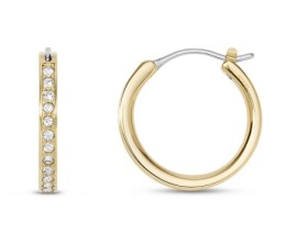 Fossil Nadčasové pozlátené náušnice kruhy so zirkónmi JOF00806710