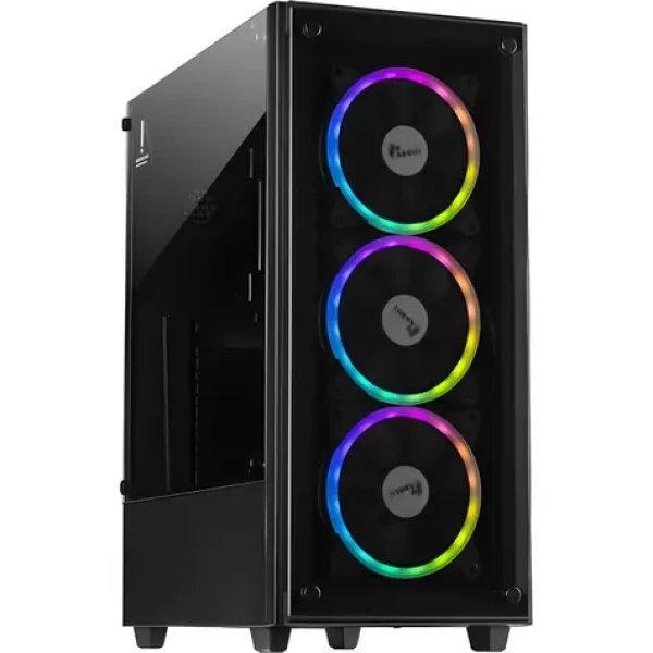 Inter-tech C-303 Mirror čierna / Počítačová skriňa / Full Tower / Tvrdené sklo / 5x ventilátor (88881328)