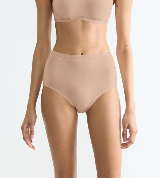 SLOGGI GO DAILY COTTON - nohavičky s vysokým pásom (3 ks) - česaná organická bavlna Sloggi NEW BEIGE S