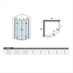 H K - Štvrťkruhový sprchovací kút MELODY S4 80 cm s dvojkrídlovými dverami SE-MELODYS480