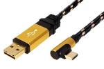 Roline GOLD USB 2.0 A - USB-C lomený 90 ° / Kábel / prepojovací / 1,8 m (11.02.9061)