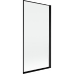 MEXEN - MIST vaňová zástena 90x150 cm 6mm 1-s, čierna, okraj, pravá 8A9-090-001-70-70-P