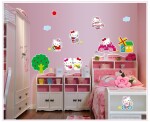Veselá Stena Samolepka Hello Kitty na výlete