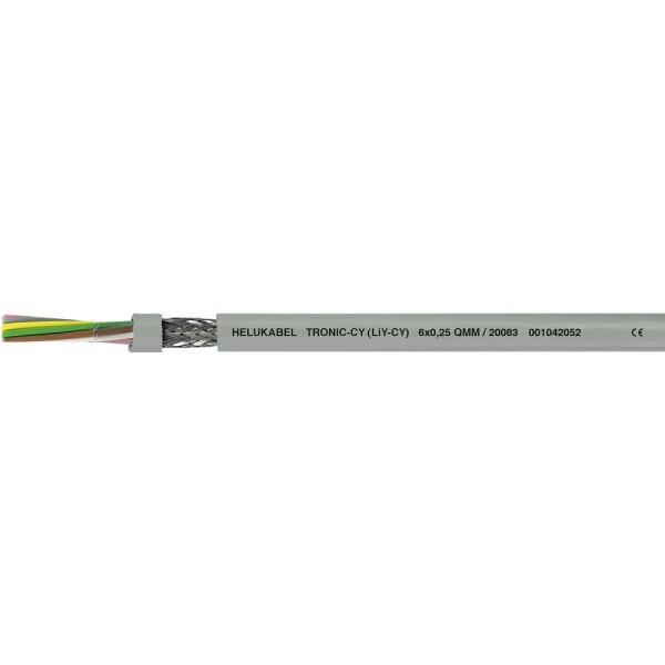 HELU 20002-500 dátový kábel LiYCY 3 x 0.14 mm² sivá 500 m; 20002-500