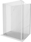 MEXEN/S - Kioto Sprchová zástena WALK-IN voľne stojaca 90 x 30 x 30, transparent, biela 800-090-030-222-20-00-030