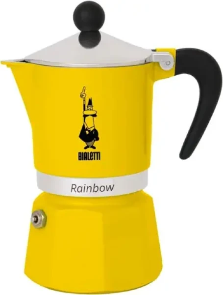 Bialetti Rainbow žltá / Moka kanvička / 6 šálok / 300 ml / hliník (502020171)
