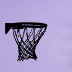 Veselá Stena Samolepka Basketbalový kôš Farba: béžová, Veľkosť: 60 x 56 cm