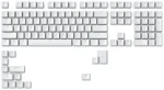 Glorious GMMK ABS Doubleshot V2 UK biela / Klávesy pre klávesnicu GMMK / ABS / UK Layout / Cherry MX(+) (GLO-KC-ABS-UKKIT-W)