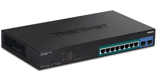 Trendnet Web SMART switch 10- Port PoE+ / Switch / 8x Gigabit PoE+ / 2x SFP / 130 W / Managed L2+ (TPE-1021WS)