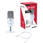 HyperX SoloCast biela / Stolný mikrofón / herný / USB / kábel 2 m (519T2AA)