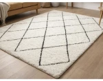 Koberec Ideal Shaggy 160x230 cm, diamant krémový/čierny%