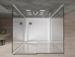 MEXEN/S - OMEGA sprchovací kút 3-stenný 100x100, transparent, chróm + vanička vrátane sifónu 825-100-100-01-00-3s-4010