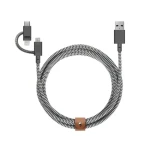 Native Union Belt Cable Universal USB-A - USB-C + Micro USB + Lightning 2m ZEBRA (BELT-ULC-ZEB-NP)