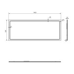 SAPHO - GEMINI zrkadlo s LED osvetlením 140x55cm GM140