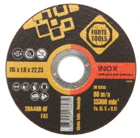 Forte Tools Rezací kotúč na kov 115 mm / Rezací kotúč / Priemer 115 x 22,23 mm / Šírka rezu 1,6 mm (374357)