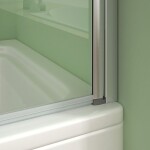 H K - Vaňová zástena S22 90x140cm - dvojdielna sklopná, číre sklo SE-S22-90