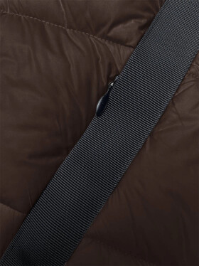 Hnedá dámska prešívaná zimná bunda (H-896-23) odstíny hnědé XL (42)