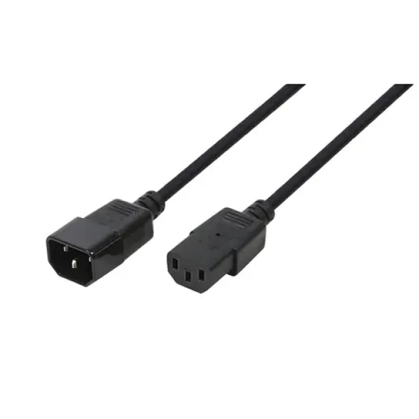 LogiLink VDE čierna / Predlžovací napájací kábel / IEC C14 - C13 / 3 m / 250 V, 10 A (CP110)