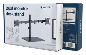 Gembird MS-D2ST-01 čierna / Držiak 2 monitorov na stôl / 17-32" / do 9 kg / naklápací, otočný (MS-D2ST-01)
