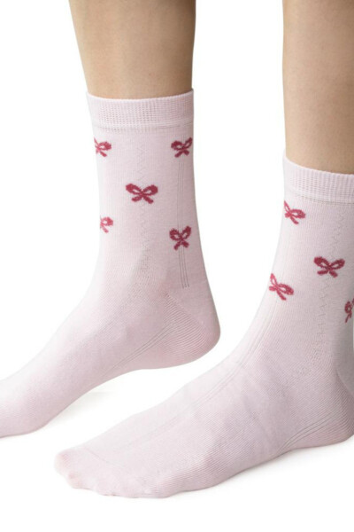 Dámske vzorované ponožky 099 Růžová 38-40