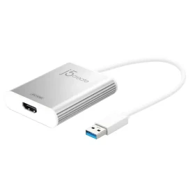 J5Create JUA354 strieborná / Adaptér / USB-A na HDMI / max. 3840x2160 px (JUA354-N)