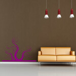 Veselá Stena Samolepka Tajomná rastlina Farba: oranžová, Veľkosť: 80 x 58 cm