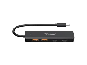 Equip 4- Port USB-C 3.2 Hub čierna / Hub / 2x USB-A 3.2 Gen2 / 2x USB-C 3.2 Gen2 / 10 Gbps (128966)