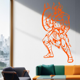 Veselá Stena Samolepka Viking Farba: oranžová, Veľkosť: 60 x 31 cm
