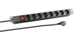 EFB EK631DE.2 čierna / PDU / 19" / 1U / 8x zásuvka DE / vypínač / 2 m (ek631de.2)
