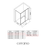 CERANO - Sprchovací kút Versaro L/P - 6 mm - čierna matná, transparentné sklo - 120x100 - zasúvacia CER-8050BD80296