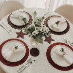 Eulenschnitt Oboustranné prostírání Star Red Ø 35 cm