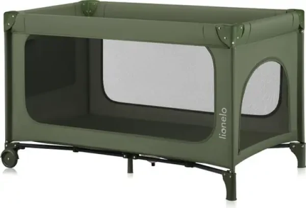 Lionelo Postieľka cestovná Jasmin Green Olive / od 0 do 36 mesiacov (LO-JASMIN EASY FOLD GREEN OLIV)
