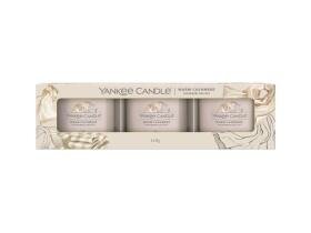 Yankee Candle 3x votívna sviečka v skle Warm Cashmere
