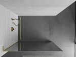MEXEN/S - Kioto L Sprchová zástena WALK-IN 110 x 200, zrkadlové, zlato 800-110-103-50-50
