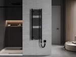 MEXEN/S - Ares radiátor + vykurovacia tyč 1200 x 400 mm, 600 W, čierna W102-1200-400-2600-70