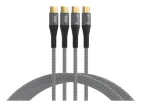 EFB USB-C sivá / Kábel USB-C / 2× 1 m / 100 W PD / E-Marker / USB 2.0 (USB-CC-00005)