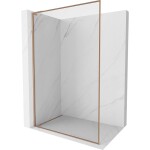 MEXEN/S - Kioto-F L Sprchová zástena WALK-IN s rámom 95 x 202, transparent 8 mm, meď kartáčovaná 800-095-174-65-00