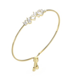 Guess Pozlátený náramok s kryštálmi a zirkónmi Chandelier JUBB05363JWYGT/U