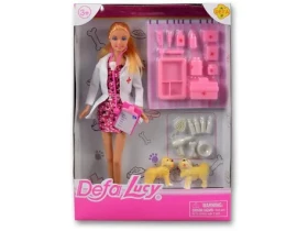 MaDe 95468 Bábika Lucy veterinárka ružová