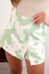 Dámske šortky so sukňou a zvieracou potlačou jasne zelenej farby UNI