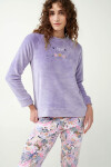 Vamp - Pyžamo s potlačou a flísovým vrchným dielom 21304 - Vamp lavender sweet XL