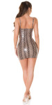 Sexy Koucla faux leather mini dress Animal Print Einheitsgroesse