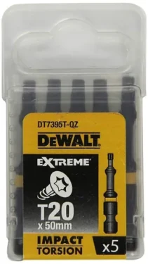 DeWalt DT7395T-QZ 5 ks / Súprava bitov EXTREME Torsion Torx T20 x 50 mm (DT7395T-QZ)