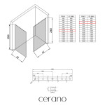 CERANO - Sprchová zástena Walk-in Crystal TL/P - 8 mm - bezvzperový systém - zlatá, transparentné sklo - 110x70x200 CER-8050BD5688