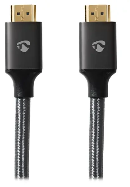 Nedis Profigold antracit / Kábel HDMI / 8K 60Hz / 48 Gbps / Ethernet / 2 m (CVTB35000GY20)