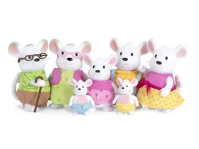 Li#39;l Woodzeez Rodina králikov so starými rodičmi Cottonball