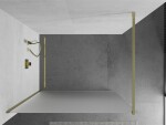 MEXEN/S - Kioto Sprchová zástena WALK-IN 90 x 200, dekor 8 mm, zlatá kartáčovaná 800-090-101-55-30