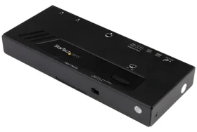 StarTech 2-portový HDMI switch čierna / Prepínač / 4K / 7.1 kanálov / napájací adaptér (VS221HD4KA)